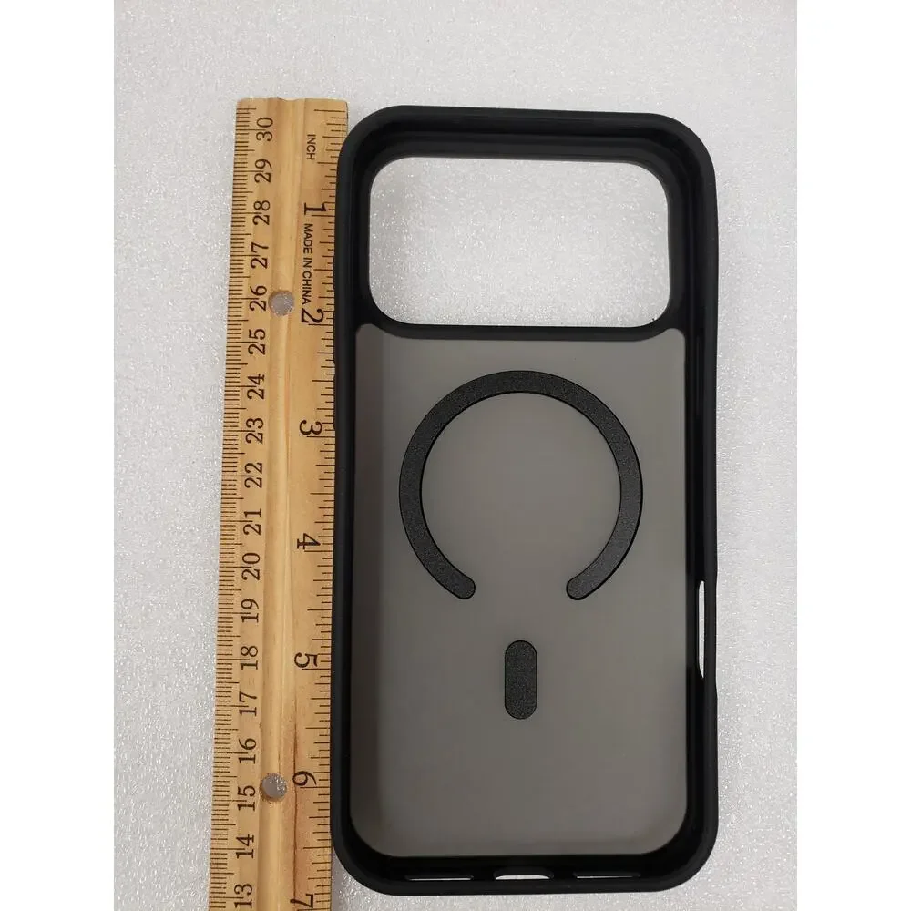 Supfine Magnetic Matte Case for iPhone 17 Pro Max - Black Translucent Cover